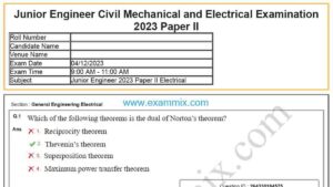 Ssc Je Paper Question Paper Pdf With Answer Key