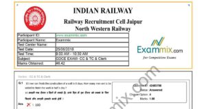 Railway TC, CC & Clerk Previous Year Paper