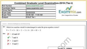 ssc cgl reasoning questions with answers