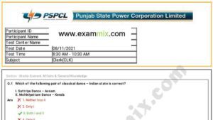 PSPCL LDC Question Paper 2021