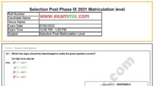 SSC phase 9 Question Paper 2022