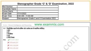 SSC Stenographer 2022 Question Paper PDF