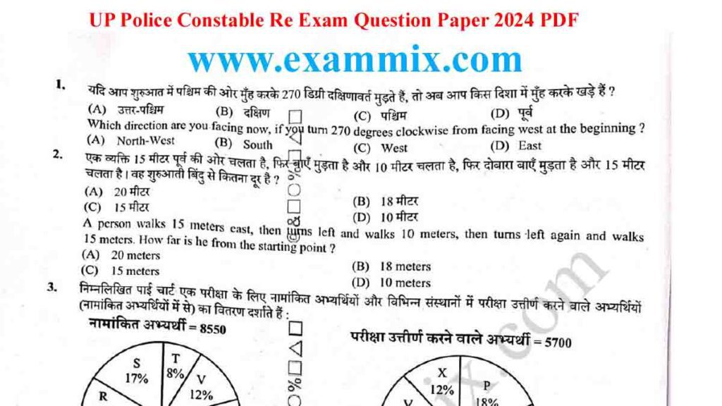 UP Police Re Exam Question Paper 2024