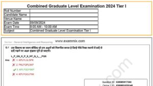 SSC CGL Tier 1 Question Paper 2024 PDF